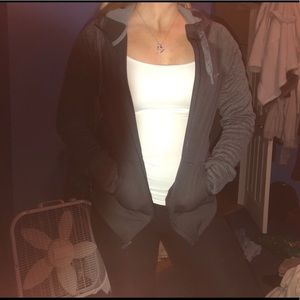 Gray zip up hoodie
